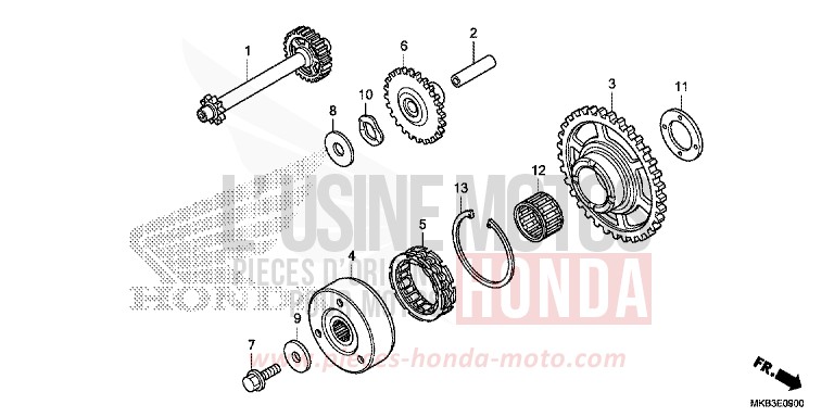EMBRAYAGE DE DEMARRAGE de CBR1000RR "Fireblade" VIBRANT ORANGE (YR250X) de 2015